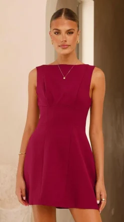 Rafiki Mini Dress - Wine