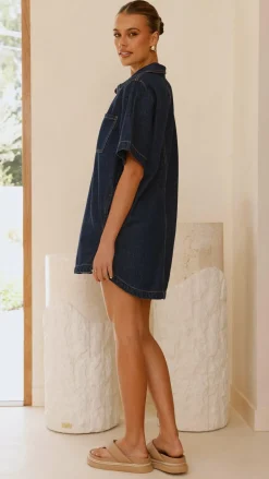 Rayna Denim Mini Dress - Indigo