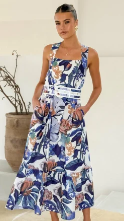 Reba Maxi Dress - Donatella Azure