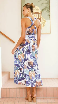 Reba Maxi Dress - Donatella Azure