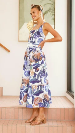 Reba Maxi Dress - Donatella Azure
