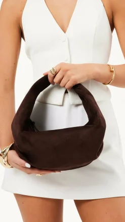 Renee Shoulder Bag - Chocolate Suede