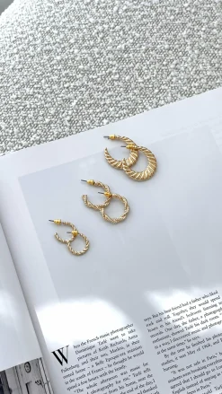 Reta Triple Pack Earrings - Gold