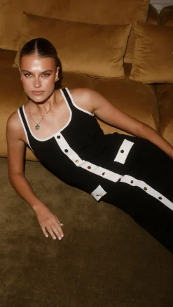 Rhi Maxi Dress - Black/White