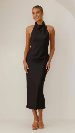 Rina Midi Dress - Black