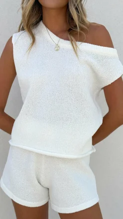Robin Off Shoulder Top - White
