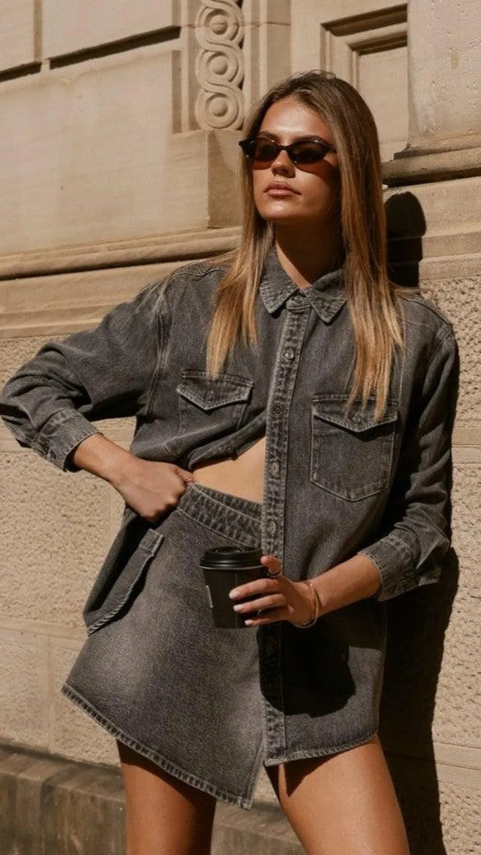 Rollas Classic Denim Shirt - Black Stone