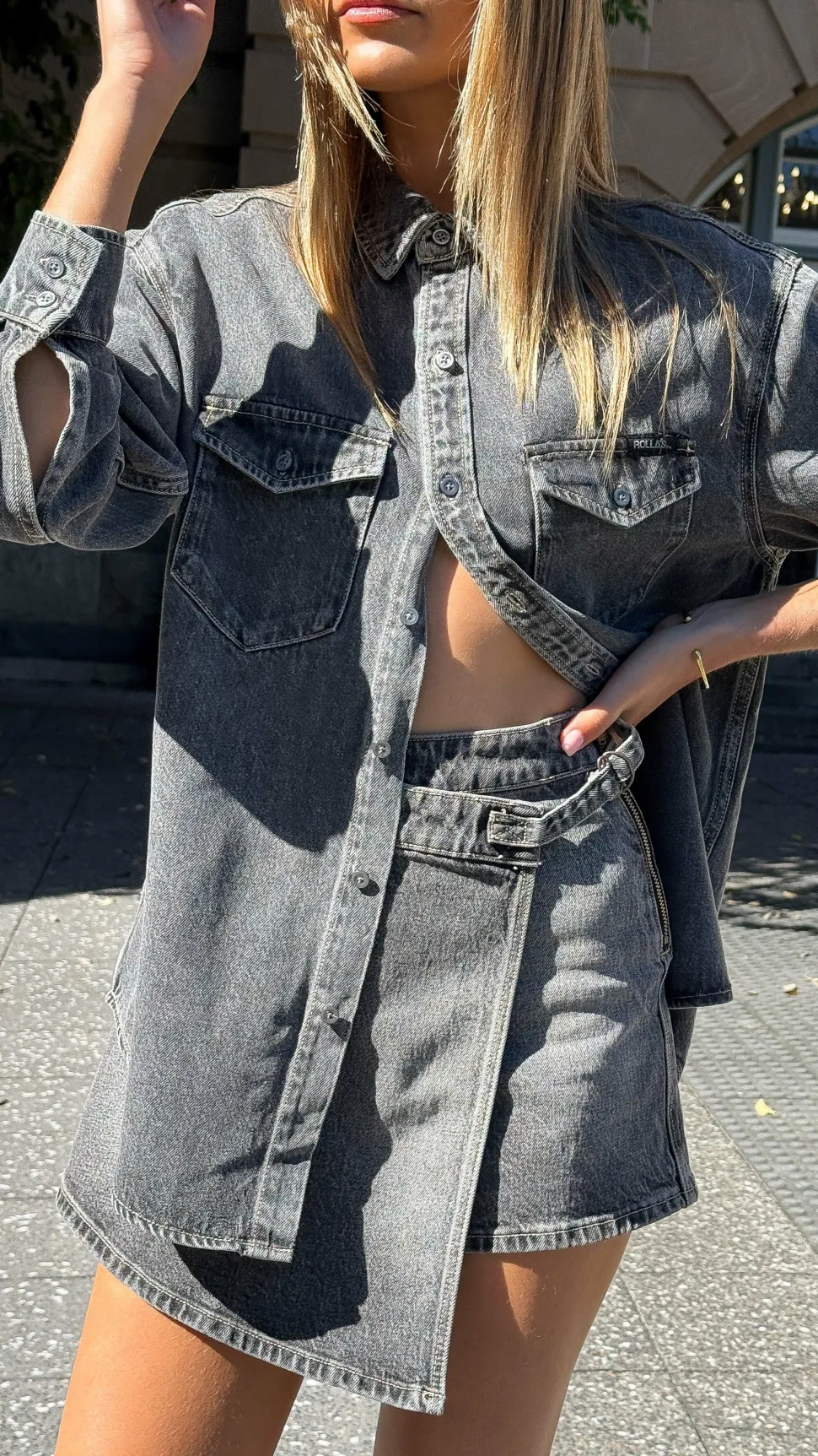 Rollas Classic Denim Shirt - Black Stone