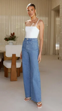 Rollas Sailor Jean Long - Lily Blue