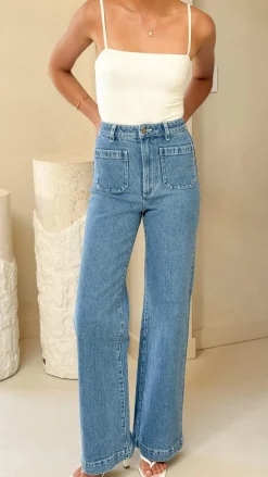 Rollas Sailor Jean Long - Lily Blue