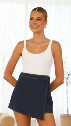 Rollas Skort - True Rinse Denim