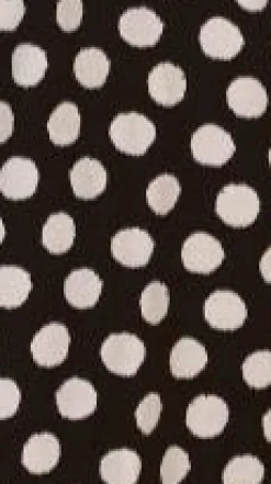 Roma Midi Dress - Black/ White Spot