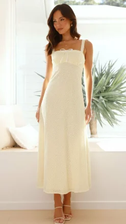 Romy Maxi Dress - Yellow / White