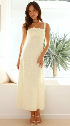 Romy Maxi Dress - Yellow / White
