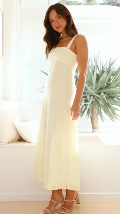 Romy Maxi Dress - Yellow / White