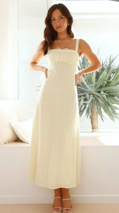 Romy Maxi Dress - Yellow / White