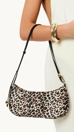Rosabelle Shoulder Bag - Leopard Satin