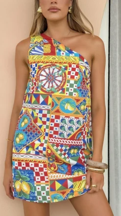 Rowena Mini Dress - Phaedra Print