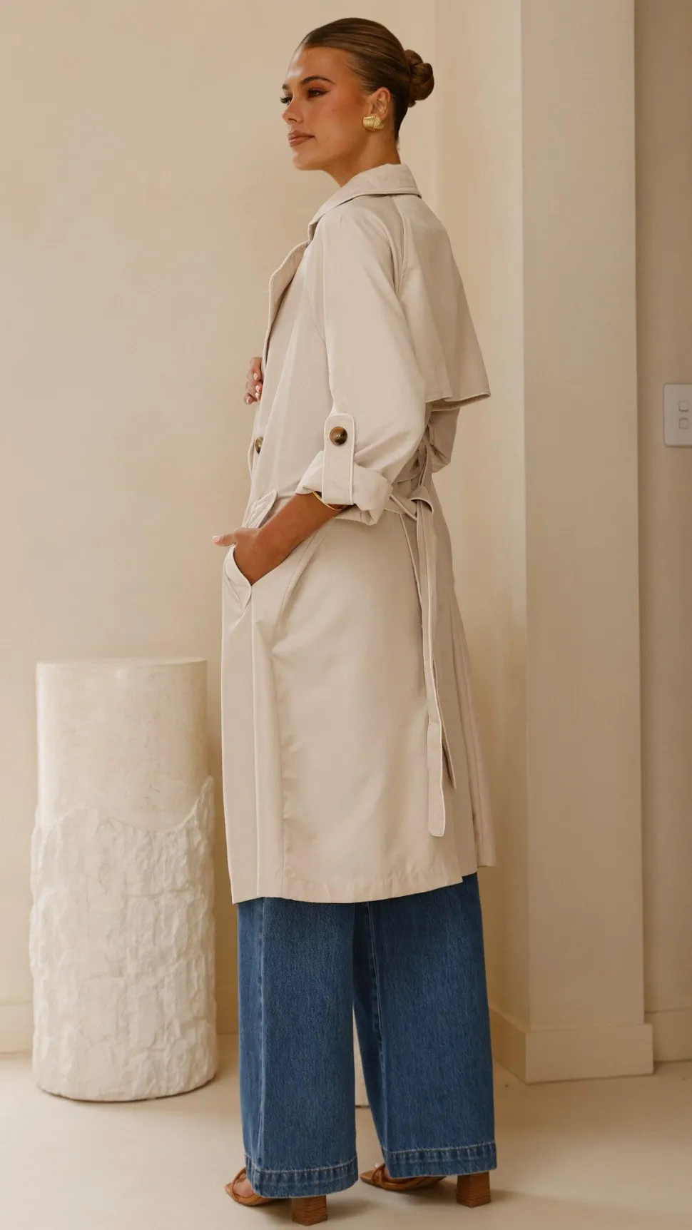 Rylie Trench Coat - Sand