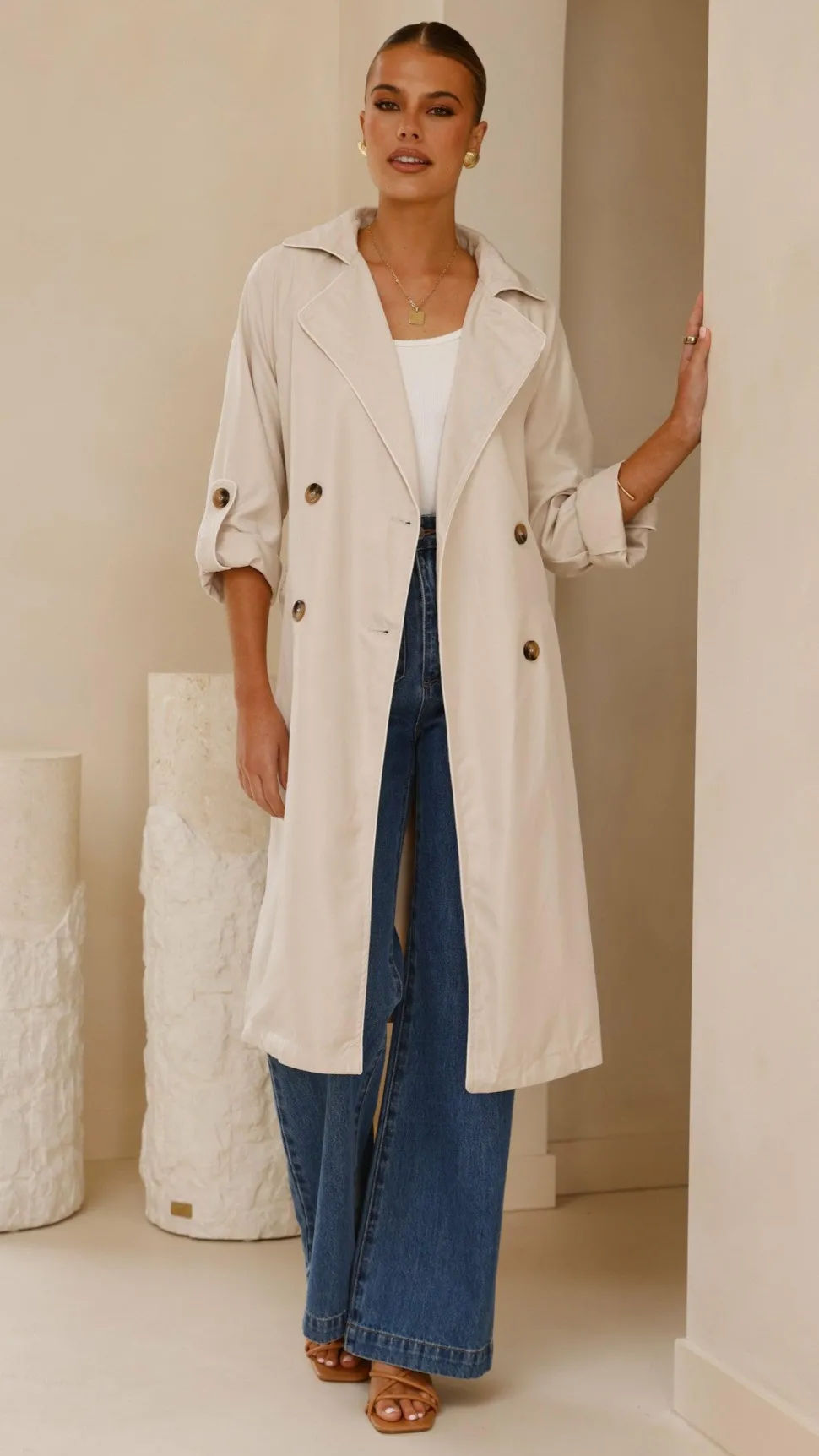 Rylie Trench Coat - Sand