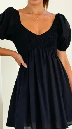 Sahirah Mini Dress - Black
