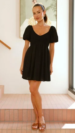 Sahirah Mini Dress - Black