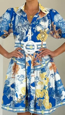 Salinas Mini Dress - Blue Doll