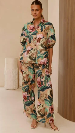 Sammy Button Down Shirt - Mocha Rose