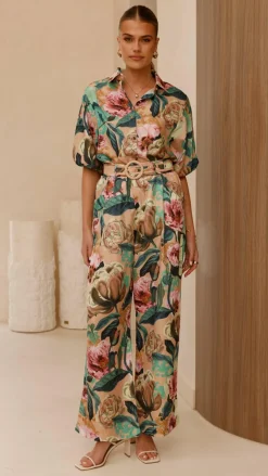 Sammy Button Down Shirt - Mocha Rose