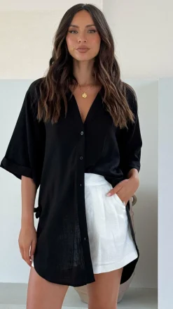 Samson Button Up Shirt - Black