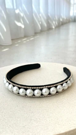 Sana Headband - Black/Pearl