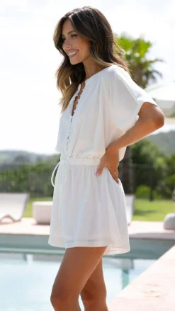 Santorini Playsuit - White