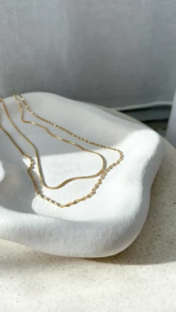 Sarah Twist Necklace Set - Gold