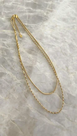 Sarah Twist Necklace Set - Gold