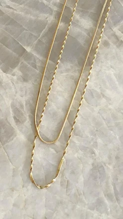 Sarah Twist Necklace Set - Gold