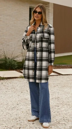 Saskia Jacket - Black/Cream Check