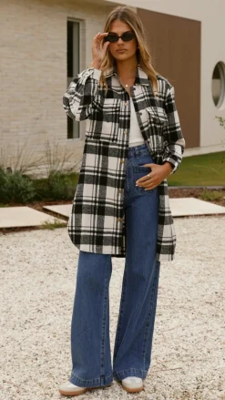 Saskia Jacket - Black/Cream Check