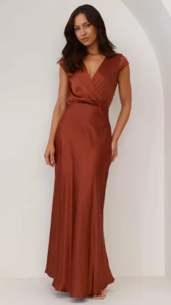 Selma Maxi Dress - Rust