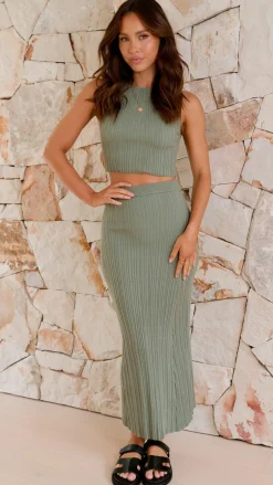 Senya Maxi Skirt - Olive