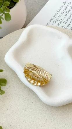 Shell Claw Clip - Gold