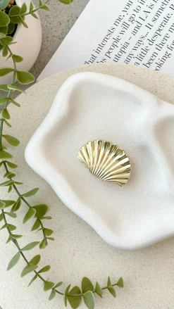 Shell Claw Clip - Gold