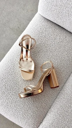 Shiloh Heel - Gold Metallic