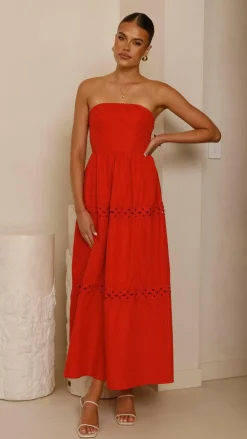 Silene Maxi Dress - Red
