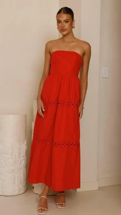 Silene Maxi Dress - Red