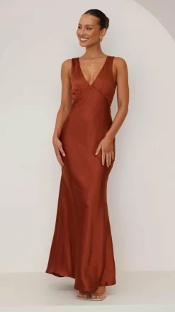 Sofia Maxi Dress - Rust