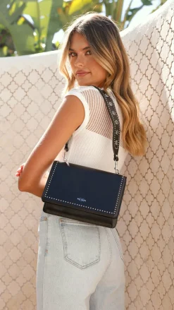 Sol Sana Flap Bag - Black/Silver