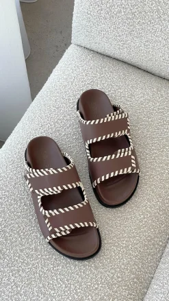 Sol Sana Fontelina Footbed - Cocoa / Off White Trim