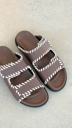 Sol Sana Fontelina Footbed - Cocoa / Off White Trim