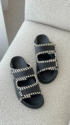 Sol Sana Fontelina Footbed - Black / Off White Trim