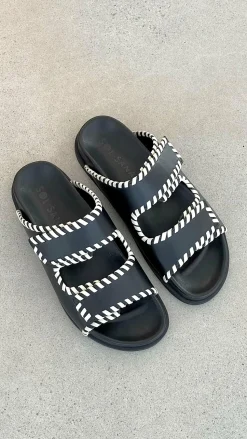 Sol Sana Fontelina Footbed - Black / Off White Trim